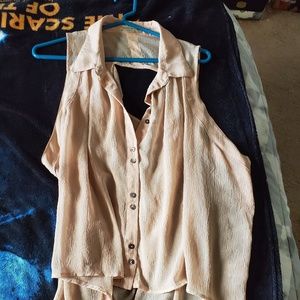 Sleeveless button down